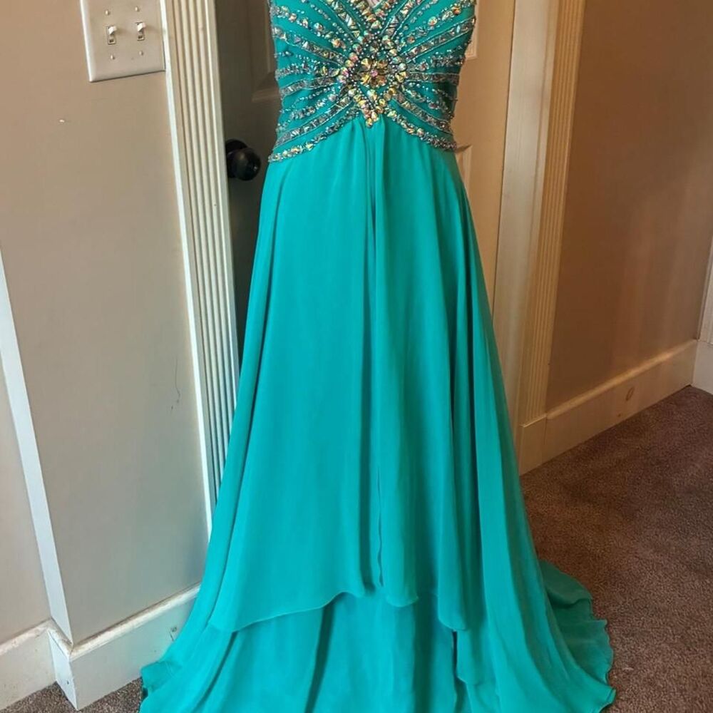 Unbranded Women's Green and Blue Dress